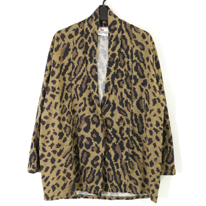 VOTE MAKE NEW CLOTHES 17SS 3D LEOPARD CARDIGAN レオパードプリントカーディガン L 17SS-0019 ボートメイクニュークローズ