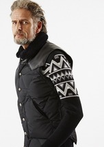 Rocky Mountain × AKM 定価102,600円 16AW DIA STITCH CONCHO VEST コンチョ釦レザーヨークダウンベスト 38 B158 ロッキーマウンテン_画像8