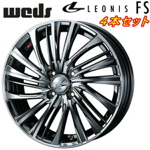 Weds LEONIS FS ホイール4本 ブラックメタルコート/ミラーカット 6.0-16インチ 4穴/PCD100 インセット+50_画像1