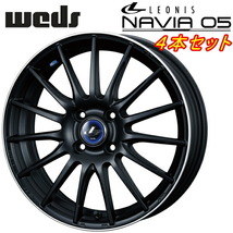 Weds LEONIS NAVIA05 ホイール4本 マットブラック/リムポリッシュ 6.0-16インチ 4穴/PCD100 インセット+45_画像1