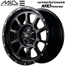 MID NITRO POWER M10 PERSHING ホイール1本 セミグロスブラック/マシニング 8.0J-17インチ 6穴/PCD139.7 インセット+20_画像1