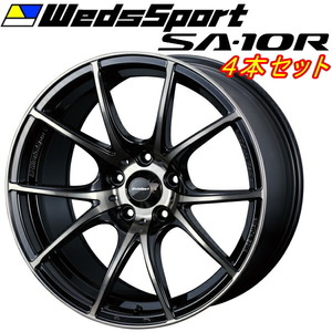 WedsSport SA-10R ホイール4本 ゼブラブラックブライト 10.5-18インチ 5穴/PCD114.3 インセット+12