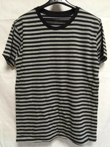 【メンズ】DALUC/ベーシックボーダーTシャツ/半袖/L