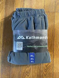 新品　ニュージーランドKathmandu　-30度対応　超防寒インナーパンツ　キャンプパンツ　XL　グレーブルー