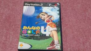 ◎　ＰＳ２　【みんなのゴルフ　４】箱/説明書/動作保証付/2枚までクイックポストで送料185円