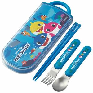  Bay Be Shark anti-bacterial dishwasher correspondence sliding type set of forks, spoons, chopsticks ( name inserting Space attaching . chopsticks )ske-ta-