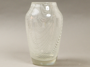 lRrJ ベネチアンガラス ムラノ レースガラス 花瓶 19cm