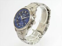 ◆◇SEIKO セイコー WIRED ワイアード ソーラー クロノグラフ デイト V175-0AB1 ネイビー文字盤 SS 稼働品/難有り◇◆_画像4