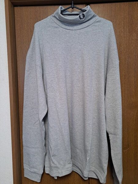 FRED PERRY × BEAMS / 別注 ロールネック Tシャツ XL グレー系