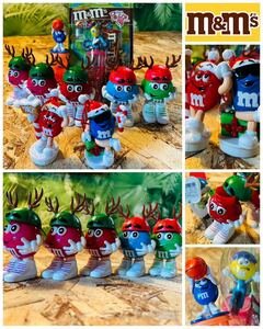 90' vintage M&M's Mini Dispenser PVC Holiday ×9◆ビンテージエム&エムズミニディスペンサークリスマススポーツフィギュアセット◆BMX