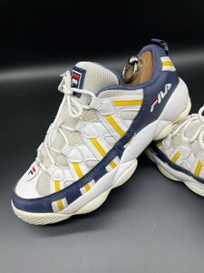 衝撃プライス！『ジェリー・スタックファウス シグネチャー モデル！』【FILA フィラ ロー】高級レザースニーカー！白紺黄/jp26cm！2.16