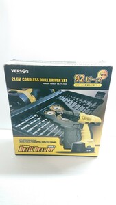 美品◆VERSOS コードレス電動ドリルドライバー ◆21.6V 充電式 92Pセット