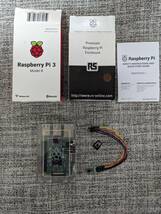 【送料無料】【中古】Raspberry Pi 3 Model B＋エンクロージャ＋マイクロSDカード16GB＋温度センサ_画像1