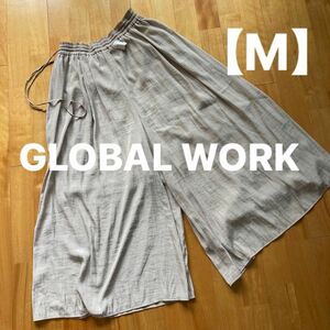 グローバルワーク ワイドパンツ シフォンプリーツスカートパンツ【M】