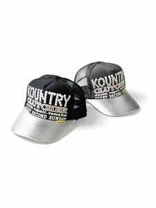 送料無料完売品 KAPITAL KOUNTRY パールクラッチャーpt シルバーブリム CAP キャピタル シルバー ブラック 帽子 メッシュキャップ キャップ