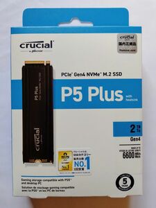 【未開封】Crucial P5 PLUS with Heatsink 2TB PCIe Gen4 NVMe M.2 SSD