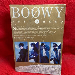 ▼BOOWY ボウイ JUST A HERO ジャスト ア ヒーロー 1986発行 氷室京介 布袋寅泰 松井恒松 高橋まこと BAND SCORE バンド・スコア 楽譜