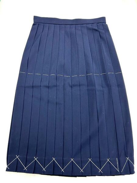 学生服　スカート　W-69 H-100 L-68 紺色　ウール50％