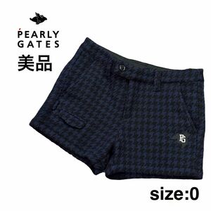 パーリーゲイツ 【美品】千鳥格子柄 ショートパンツ ウール100%