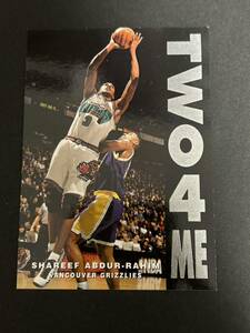 NBA 98-99 METAL UNIVERSE TWO 4 ME ZERO 4 YOU #7TZ Shareef Abdur-Rahim