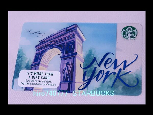 スターバックス・カード●2017年●北米限定●ニューヨーク・凱旋門●NYC●海外スタバ