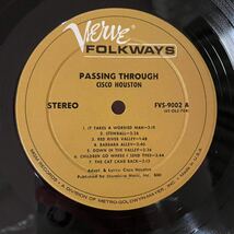 【US盤Org.深溝】Cisco Houston Passing Through (1965) Verve Folkways FVS 9002 Moses Asch録音 Woody Guthrie_画像3