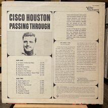 【US盤Org.深溝】Cisco Houston Passing Through (1965) Verve Folkways FVS 9002 Moses Asch録音 Woody Guthrie_画像2