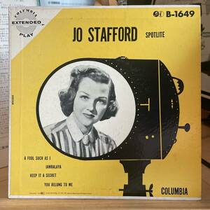 【US盤7inch】 Jo Stafford Jo Stafford Spotlite (1953) Columbia B-1649 ピクチャースリーブ 美品