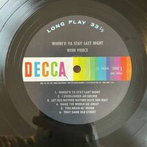 【US盤Org.カラーバンド】Webb Pierce Where'd Ya Stay Last Night (1967) Decca DL 4844 Mono盤_画像4