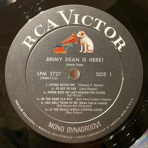 【US盤Org.深溝Mono】 Jimmy Dean Jimmy Dean Is Here! (1967) RCA Victor LPM-3727の画像4