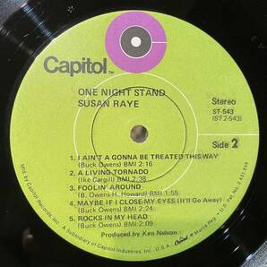【US盤Org.】Susan Raye One Night Stand (1970) Capitol Records ST-543の画像4