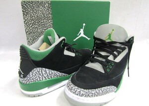 NIKE AIR JORDAN3 RETRO PINE GREEN ナイキ エアジョーダン3 レトロ パイングリーン CT8532-030 27.5cm 美品 中古品 ◆13111