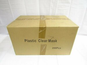 1円スタート Plastic Clear Mouth Shield プラスティック クリア マウス シールド マスク 20パック 200個入り 1スタ 未使用品 ◆4278