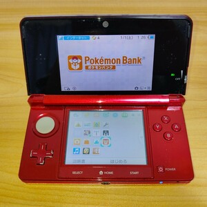 3DS SDカード ポケモンバンク ポケムーバー有 中古品 動作確認済み OK フレアレッド