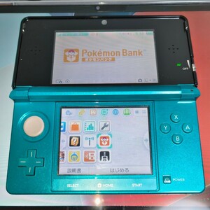 3DS SDカード ポケモンバンク ポケムーバー有 中古品 動作確認済み OK アクアブルー