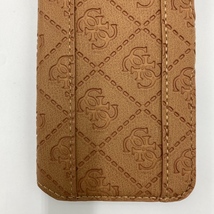 ko0210/06/83 1円～ 未使用 ゲス GUESS iPhone6用 手帳型スマホケース BOOKTYPE CASE FOR IPHONE6 ブラウン系 総柄 ロゴ_画像4