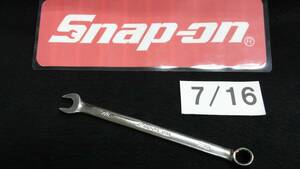 ＜08026＞　スナップオン 　Snap-on 　コンビレンチ　SOEX14　7/16　インチ　ギザ付き　USA