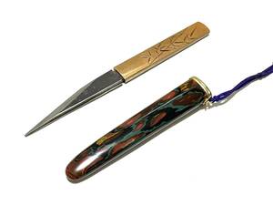 *** small sword cut ... knife copper ground small pattern lacquer scabbard ***27