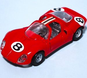 POLITOYS 1970 ポリトイズM M-11 アルファロメオ ティーポ33 ベルリネッタ ストラダーレ 赤 レッド ケース無し ALFA-ROMEO Tipo33 Stradale