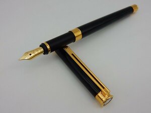 美品 MONTBLANC モンブラン NOBLESSE ノブレス OBLIGE オブリージュ 万年筆 18Kペン先 ブラック・ゴールド 1