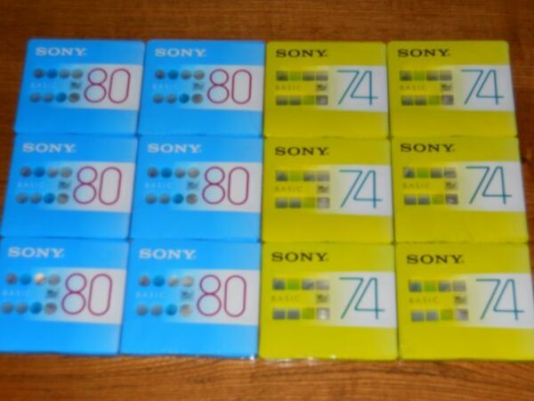 (41) MD ミニディスク 未開封・未使用 SONY BASIC 74 6枚/80 6枚 計12枚セット 同一デザイン