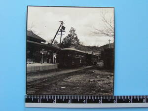 (J51)584 写真 古写真 電車 鉄道 鉄道写真 遠州鉄道 奥山線 1104号 昭和35年3月13日 奥山駅 