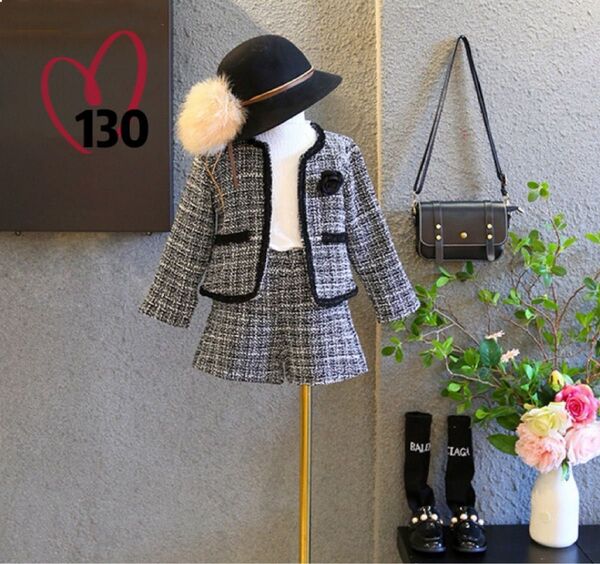 ☆新品☆フォーマル スーツ セットアップ 誕生日 結婚式 入園 入学130cm