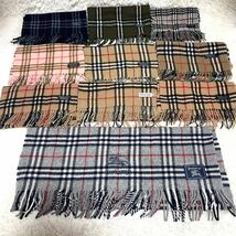 1円　 【超豪華10点】　BURBERRY バーバリー マフラー ノバチェック ブランケット ストール まとめ売り　定番　美品　ウール カシミア100%_画像1