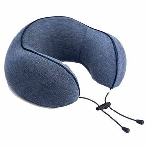 トラベルピロー ネックピロー 首枕 快適 ブルー コンパクト 収納 低反発