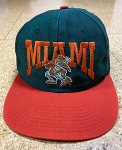 マイアミ　ハリケーンズ　キャップ　Miami Hurricanes ベースボールキャップ　マイアミ大学　アメリカンフットボール