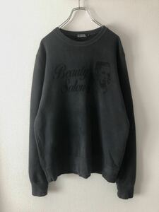 HYSTERIC GLAMOUR クルーネックスウェット　トレーナー　プルオーバー　ダークグレー　コットン　ヒスガール　HYS 薄手　ユニセックス