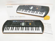 16 45-589281-17 [Y] CASAO カシオ ミニキーボード SA-76 ピアノ 箱付き 音出し確認済み ※電源コード欠品 鹿45_画像1