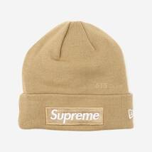 Supreme - New Era Box Logo Beanie ダークサンド シュプリーム - ニュー エラ ボックス ロゴ ビーニー 2023FW_画像1