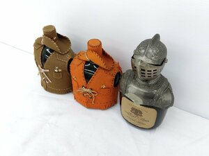 サントリー ウイスキー ボトル 空瓶 ３点セット 騎士 甲冑 保安官 警察 シェリフ SUNTORY 酒瓶 オシャレ